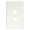 Keystone Wall Plate 2 Port - White