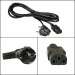 6Ft European Power Cord Power Cord Black / H05VV-F0.75/3G S