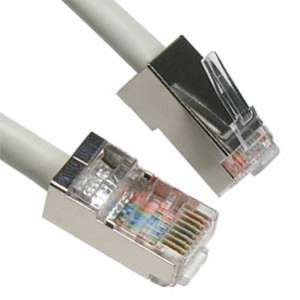 1.0m (3.3Ft) Cat5E Shielded Cable  No-Boot Gray