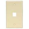 Keystone Wall Plate 1 Port - Ivory