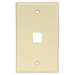 Keystone Wall Plate 1 Port - Ivory