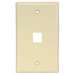 Keystone Wall Plate 1 Port - Ivory