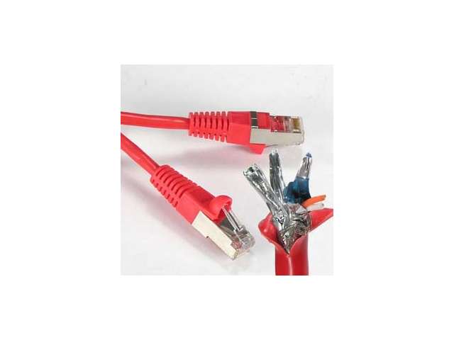 0.5Ft Cat.6 Shielded(PiMF) Patch Cable Molded Red