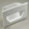 3-Gang Recessed Low Voltage Cable Plate, White