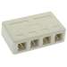 4 Port RJ45 Surface Mount Box White (Box Only)