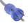 6Ft Hospital Grade Power Cord 5-15P to C13 SJT 18/3 Clear Blue
