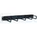 19'' 1U Open Horizontal Cable Manager / Management Panel / Single Ring Cable Manager - 50 Cable Capacity