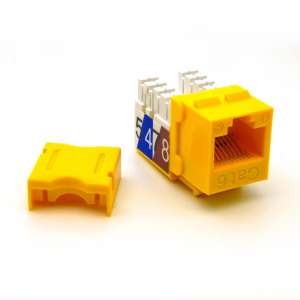 Cat6 110 Style Keystone Insert - Yellow