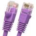 Cat5E 0.5ft Patch Cable with Molded Boot 350MHz - Purple