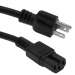 10Ft  Power Cord 5-15P to C15 Black/ SJT 14/3