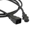 3Ft  Power Cord C20 to C13 Black/ SJT 14/3