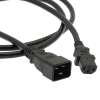 6Ft  Power Cord C20 to C13 Black/ SJT 14/3