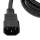 3Ft Power Extension Cord C13 to C14 Black /SJT  16/3