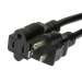 15Ft Power Cord 5-15P to 5-15R   Black / SJT 16/3