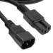 6Ft  Power Cord C14 to C15 Black/ SJT 14/3