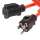 25ft 16/3 SJTW Orange Extension Cord,Black Plug