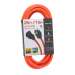 25ft 16/3 SJTW Orange Extension Cord,Black Plug