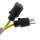50ft 14/3 SJTW Yellow Extension Cord,Black Plug