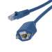 1Ft Panel-Mount Cat.6 Ethernet Cable Blue