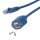 4Ft Panel-Mount Cat.6 Ethernet Cable Blue