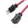 50ft 12/3 SJTW Red  Extension Cord,Black Plug