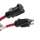 50ft 12/3 SJTW Red  Extension Cord,Black Plug