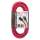 25ft 12/3 SJTW Red  Extension Cord,Black Plug