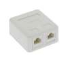 Cat.5E 2Port Surface Mount Box White w/Jack