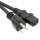 3Ft Computer Power Cord 5-15P to C-13 Black / SJT 14/3