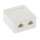 Cat.6 2Port Surface Mount Box White w/Jack