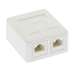 Cat.6 2Port Surface Mount Box White w/Jack