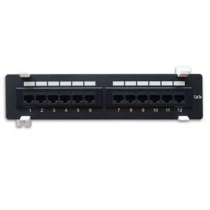 Cat.5E 110 Type Patch Panel 12Port Vertical w/Bracket