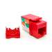 Cat.6 RJ45 110 Type Keystone Jack Red