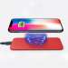 Wireless Qi Cellphone Charger Red Rubber Oil Coated