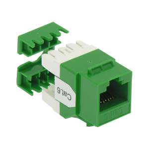 Cat.6 RJ45 110 Type 180 Keystone Jack Green